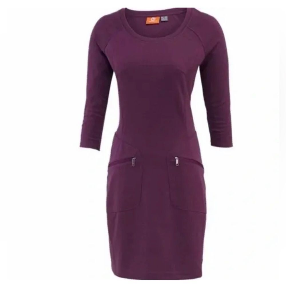 Merrell Woman’s Ostrova Double Knit Sliming Dress in Purple, Size Medium